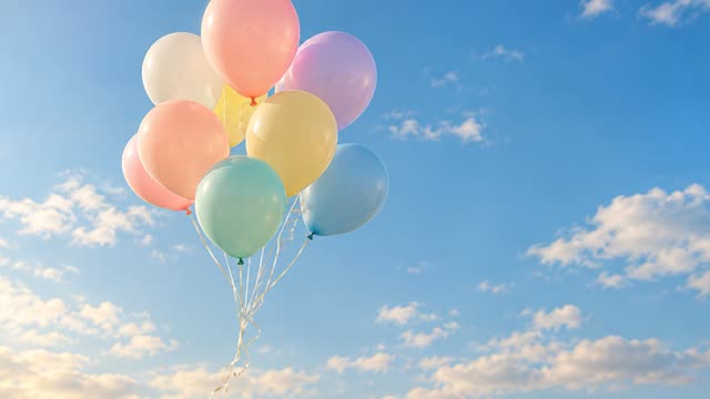 Balloons floating