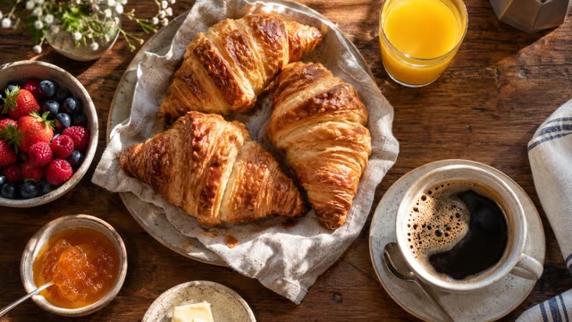 Breakfast flatlay