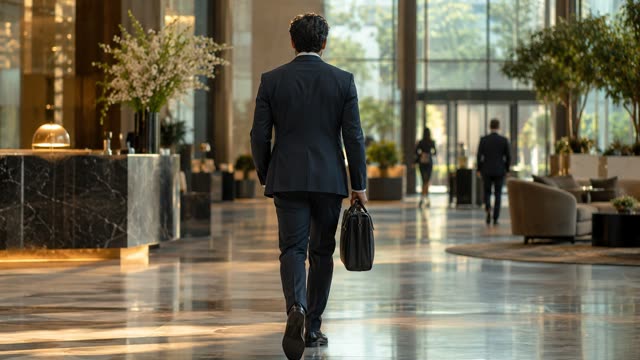Business man walking