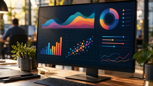Charts on screen