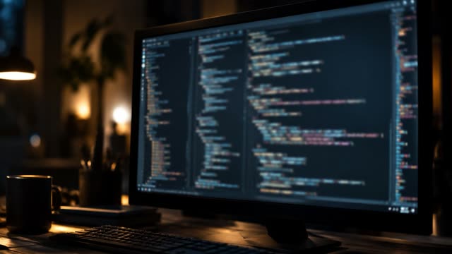 Code on screen