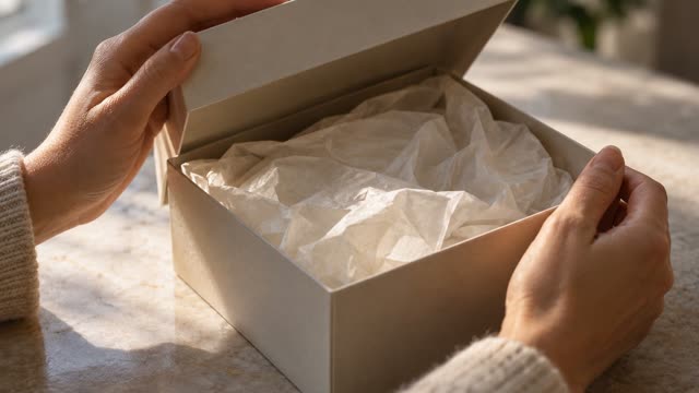 Gift box unboxing