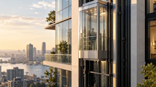 Glass elevator