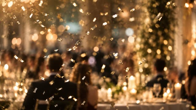 Glitter falling