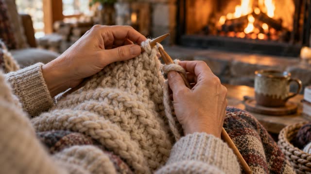 Knitting cozy