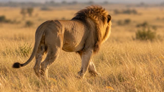 Lion walking