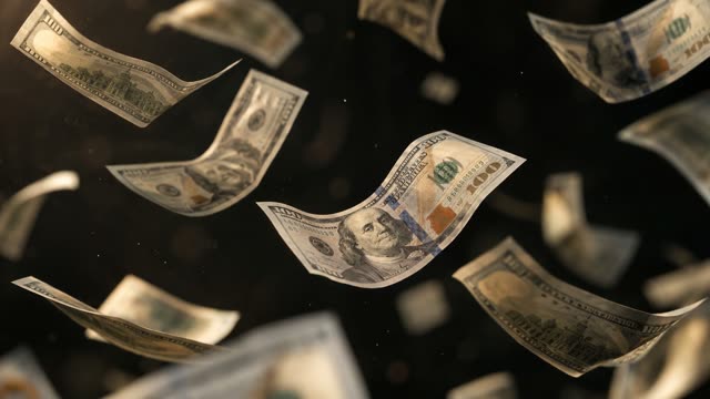 Money falling