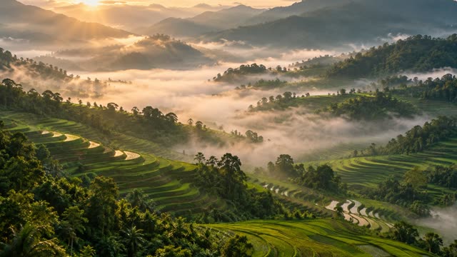 Rice terraces aerial