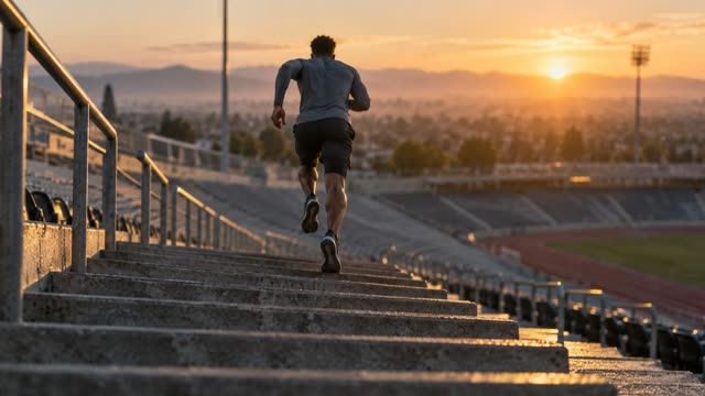 Running up stairs