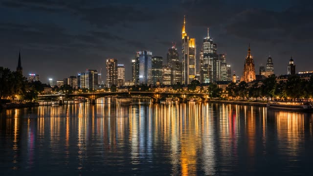 Skyline reflection river