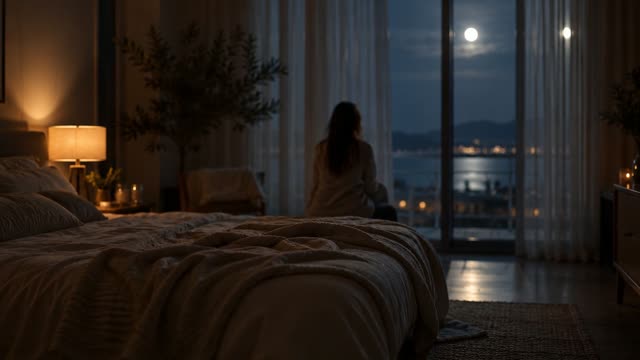 Sleeping bedroom night
