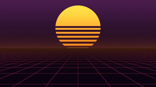Synthwave grid — Sunset