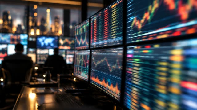 Trading floor screens