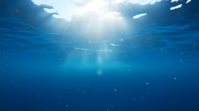 Underwater sun rays